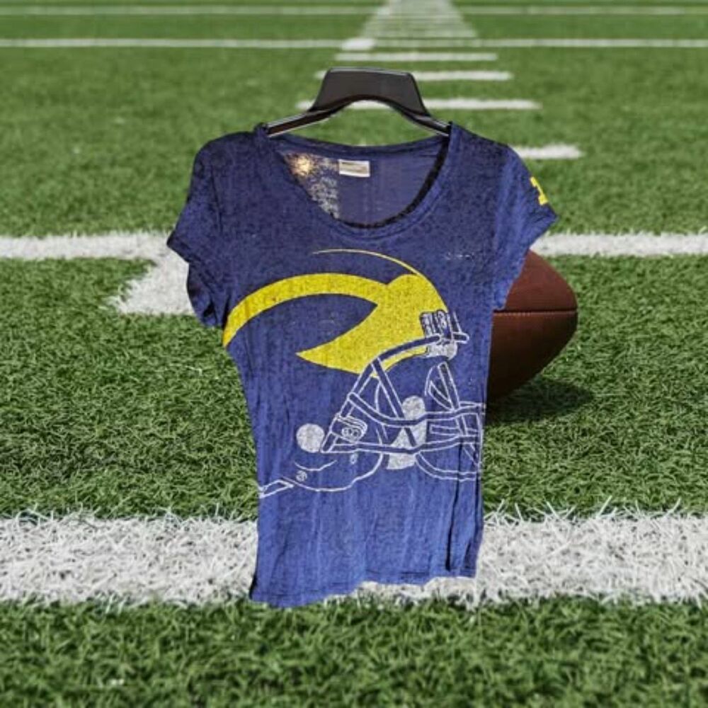 Pro‎ Edge Sheer Top Size XL (15) Michigan Football  (OS1147)